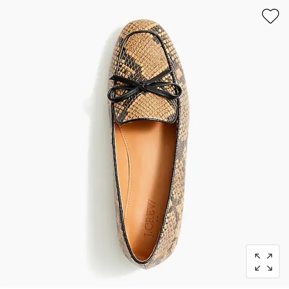 NWT J.CREW SNAKESKIN LOAFERS - Picture 2 of 7